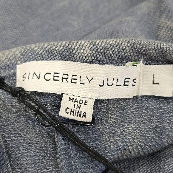 Sincerely Jules Gray Knit Jumpsuit Harem Drop Crotch Baggy Relaxed Sz Large NWT - Picture 4 of 14